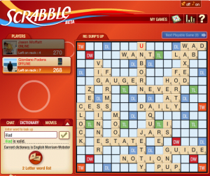 scrabble Scrabble Game Against Gio via Facebook